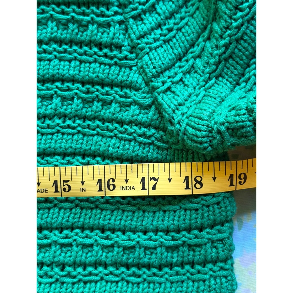 LOFT | 2024 Cardigan Sweater Large Green Textured Knit Gold Button Lady Jacket - Picture 11 of 12